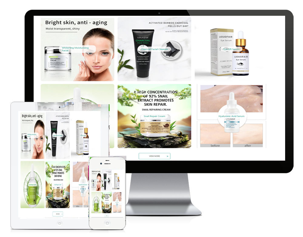 外贸网站建设英文化妆品公司网站模板